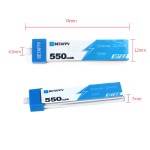 Wholesale BETAFPV Drone Battery BT2.0 450mAh1S for BETAFPV Ceuts Kit Racing Drone 4.35V 30C BT2.0 Connector  Control Remotely